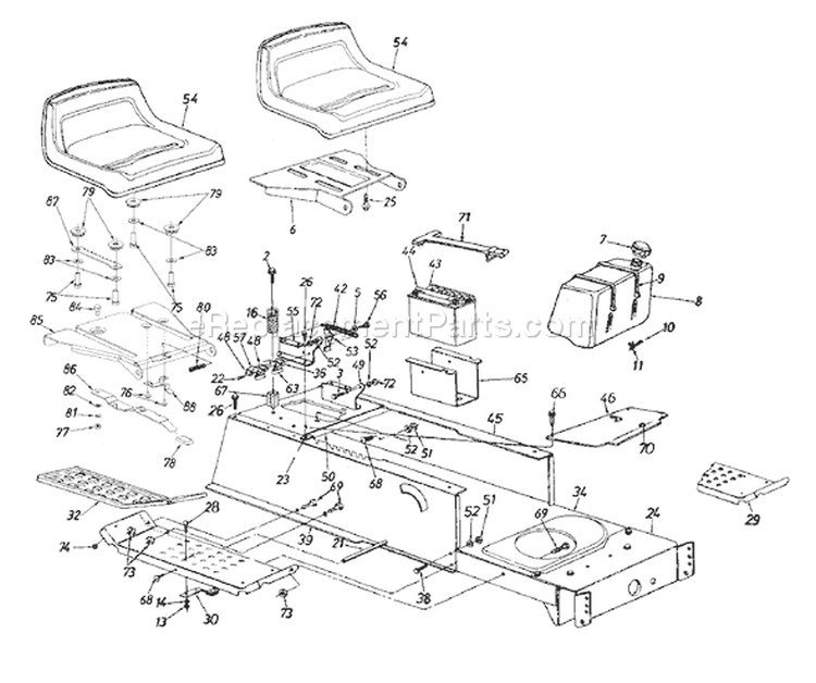 Page G Diagram and Parts List for 13AU694H401 1998 Yard Man Lawn Tractor